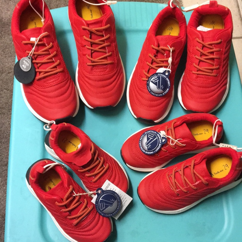 ZARA KIDS SHOES. RED COLOR. BRAND NEW. Big boys